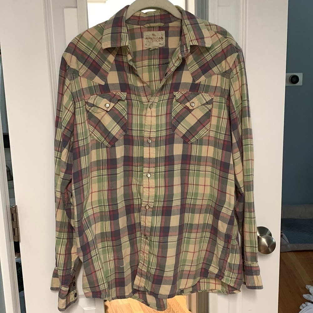 Western Plaid Shirt with Pearl‎ Snaps